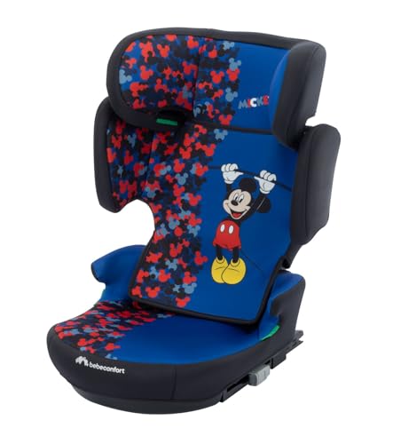 Bebeconfort Disney Hera i-Fix, Seggiolino Auto 15-36 kg, 3,5-12 anni (100-150 cm), Seggiolino Auto Isofix Pieghevole, Portatile e Leggero 4.4 Kg, 14 Posizioni Poggiatesta, Fun Mickey