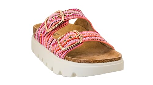 Image of Corkys Footwear Hey Girl Womens 1 inch Rumor Has It Platform Sandals, Featuring Two Adjustable Buckles, A soft Footbed, And A Lug Outsole, Perfect For Summer