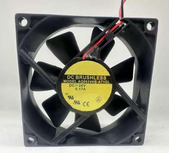 AQ0824HB-A71GL 80X80X25MM 8CM 24V 0.17A 2-Wire Cooling Fan