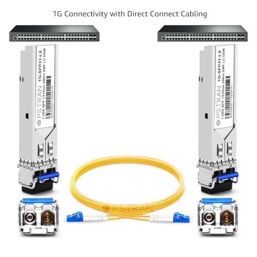 Image of 1000BASE-LX /LH SFP Transceiver Module Compatible with Fortinet FN-TRAN-LX FG-TRAN-LX FR-TRAN-LX 1G SFP 1310nm 10km /20km DDM Duplex LC SMF 10 Pack