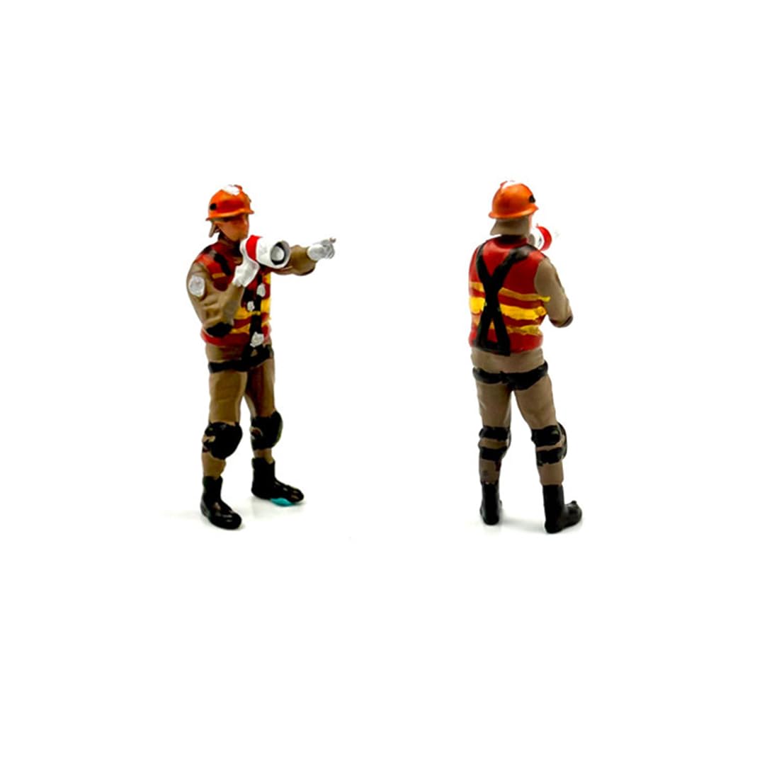XKlemBauklode Speziell Feuerwehr Actionfiguren Modellbau im Maßstab 1:64, Miniaturleute Spur, Realistischen Figuren, Menschen Figuren Rollenspiele, Einsatzszene Diorama Landschaftsbau