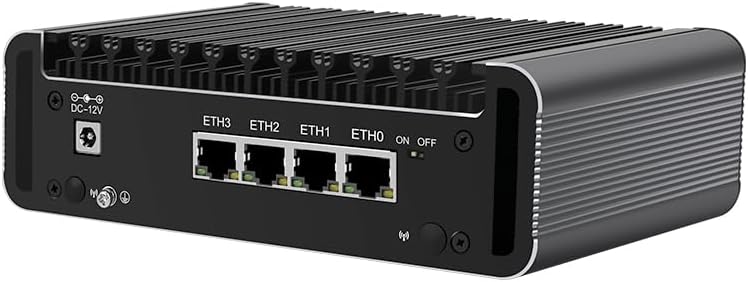 Mini PC Celeron J6413, Firewall Hardware 4 x i226V 2.5GbE LAN, DDR4 2*M.2 NVMe,2*HDMI 1.4/Type-C Display,Micro Router Appliance Support Home Office OPNsense AES-NI,TF Card Slot,NO RAM NO SSD