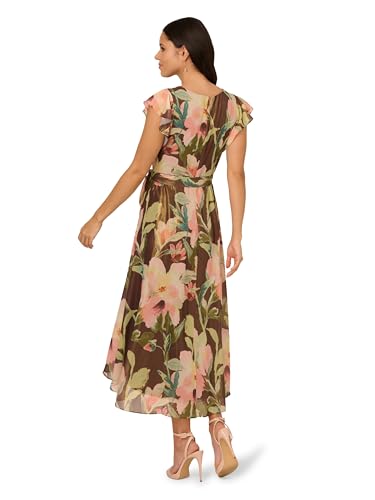Adrianna Papell Women's Floral Hi Low Midi Dress2