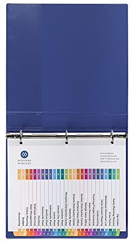 Avery 11125 A-Z Tab Dividers For 3 Ring Binders, Customizable Table Of Contents, Multicolor Tabs, 1 Set thumb #6