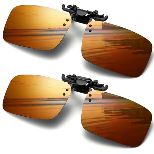 Polarized Clip-on Sunglasses over Prescription Glasses