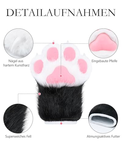Disfraz de animales con garras de plástico y guantes 2