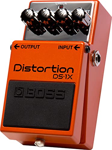 Image of Boss DS-1X Distortion Bundle with Gearlux Power Supply, Instrument Cable, Patch Cable, and Picks