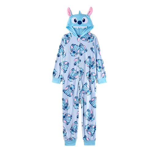 Disney Girls' Lilo & Stitch Hooded Union One Piece Pajamas - Multi, Large