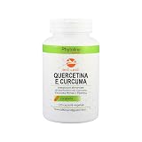 Quercetina e Curcuma - Integratore alimentare a base di Quercetina e estratti vegetali di Curcuma e Piperina, 120 capsule vegetali