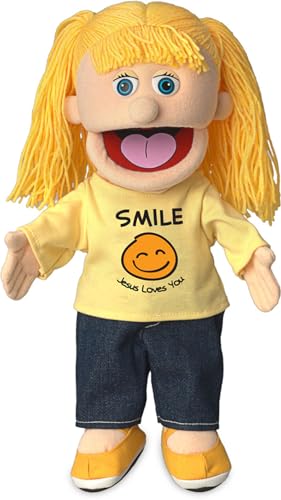 Marionnette à main Smile Jesus enfant | Peluche pédagogique et interactive