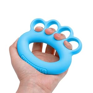 2 PCS Hand Exercise Stress Ball for Adults, Esteopt Finger Exerciser Grip Ball Stress Balls, Finger Exerciser Grip Ball for Arthritis Elderly People and Children(Blue)
