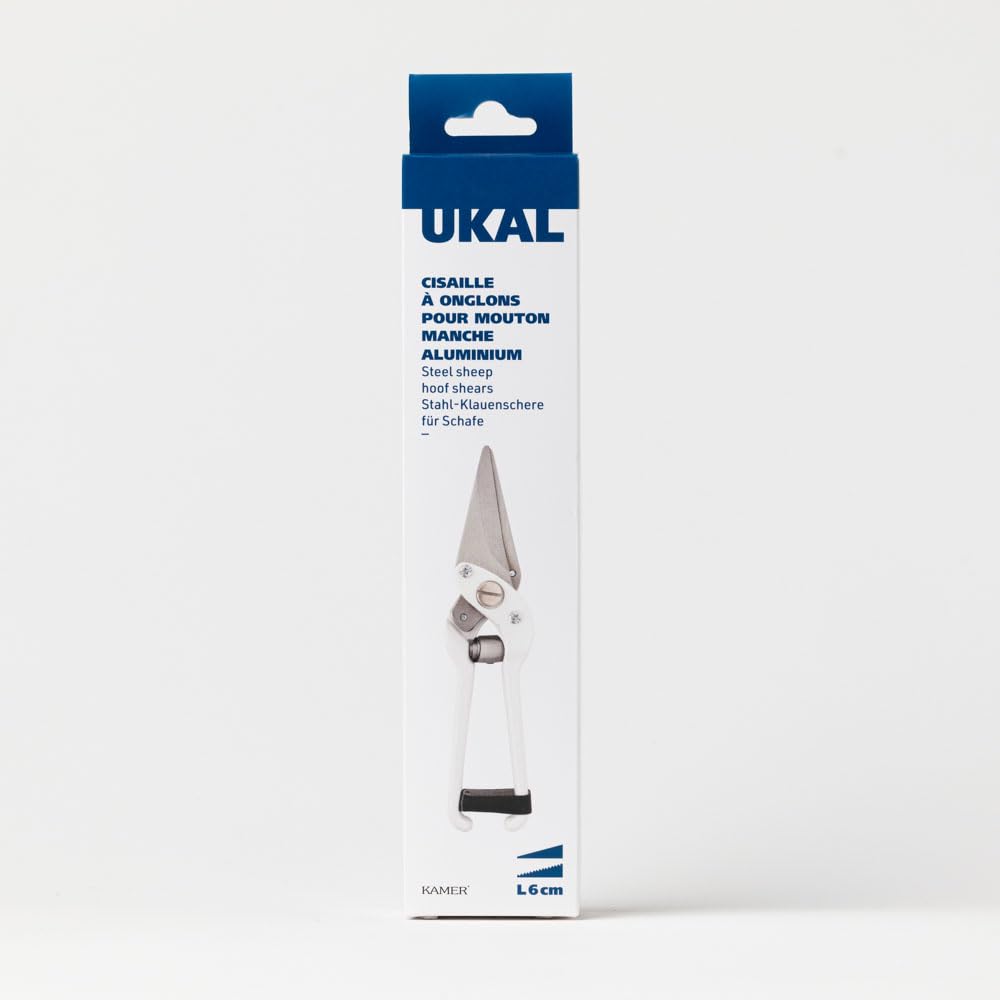 UKAL 106607001 - Sheep - Foot Care - Shears - Nail Shears - Notched White Sheep 6 cm, Notched Alu - Image 2