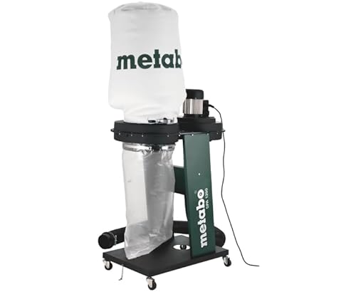 metabo Späneabsauganlage SPA 1200-550 W, 65 L Spänesack, 100 mm Schlauchanschluss - Staubklasse L, Kippsicher, Integrierte Erdung, Mobil auf Rollen - Ideal für Holzbearbeitungsmaschinen