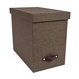Bigso John Canvas Paper Laminate Desktop File Box, Dark Brown
