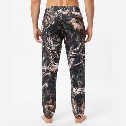 KOYI Camo Pajama Pants – Realistic Camouflage Print Lounge Pants, Cozy Unisex Sleepwear for Men Women, Novelty Pajama Bottoms, Gift for Outdoor Lovers,XX-Large