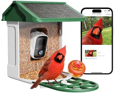 HARYMOR Bird Feeder with Camera, 2K Live Video, AI Identify Bird ...