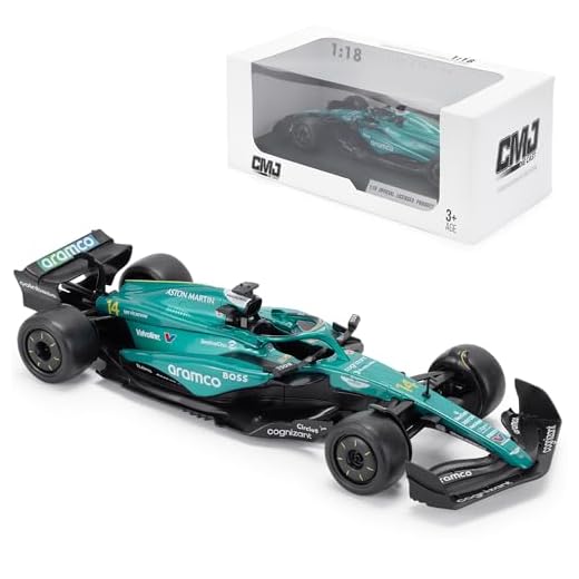 Aston Martin AMR24 F1 - Modelo de coche fundido a escala 1:18 - Temporada 2026 | Fernando Alonso #14 Edición detallada de coleccionistas | Producto con licencia oficial