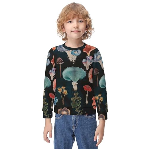 The Various MushroomChildren's Casual Pullover Sweatshirt Loose Fit9-11Y