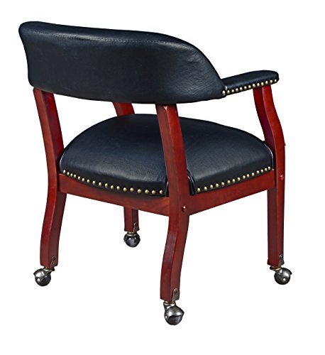 Regency Ivy League Captain Chair With Casters, Black #TOP4
