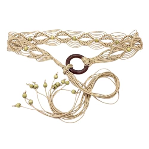 Women's 2025 Adjustable Belts All Seasons Belt Bohemian Date Beaded Fringe Circle Fall Braid Belt