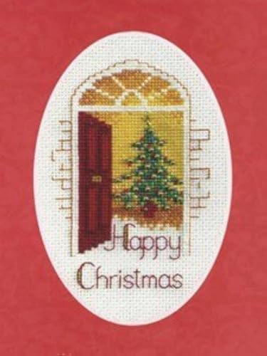 Bothy Threads Grußkarte Kreuzstich-Set Herzlich Willkommen, 9x13.3cm, DWCDX34, Zählmuster