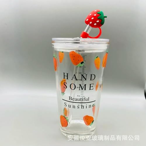 Vaso de vidrio de borosilicato DYRBF: adiós a los derrames de café con su tapa de ajuste seguro 3