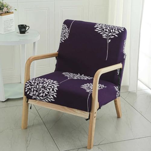 Hearda Europeo Sencillo Fundas Sillas Soltero,Funda Silla de Brazo de Madera Antideslizante,Fundas para Sillas Elástico,Protectora Sillón con Cremallera,Sala de Estar,Dormitorio,Hotel (Planta)