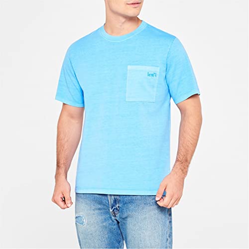 Levi's Herren Ss Pocket Tee Relaxed Fit T-Shirt All Aboard (Blau) S – Ansicht 3