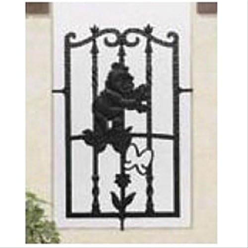 Amazon リクシル 新日軽 ディズニースリムフェンス プーさんa型 本体 取付脚セット アルミフェンス 柵 ブラック フェンス 垣