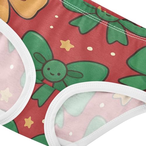 Christmas Bows 1-piecing Hip Design Girls' Panties Organic Underwear for Girls in Sizes 2T,3T, 4T, 5T, 6Y and 8Y4