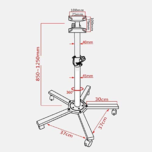 Rack para TV móvil base piso 14-40 pulg LCD miniatura 4