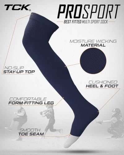 Image of Baseball Softball Over the Knee Socks Prosport | Durable Performance | Double Welt Top | Smooth Toe | Moisture Wicking