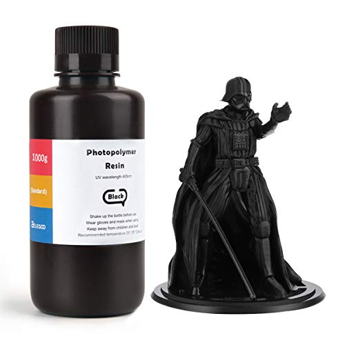 Image of ELEGOO Standard Photopolymer Resin LCD UV-Curing Resin 405nm 3D Printer Resin for LCD /MSLA /DLP 3D Printing Black 1000g