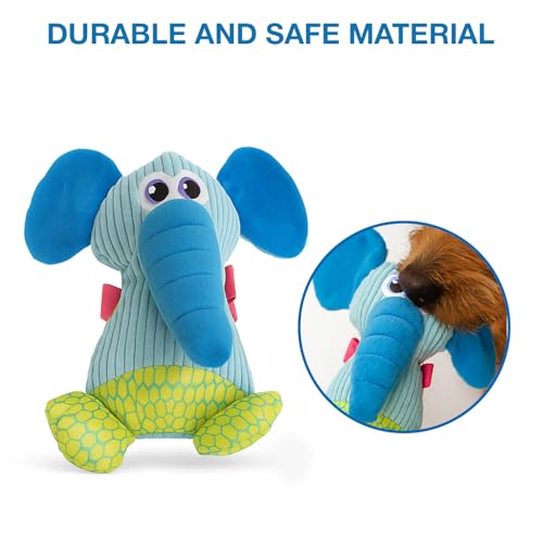 Image of Soft Plush Dog Toy | Comforting Chew Toy for Puppies & Dogs | Interactive Play and Gentle on Teeth | Durable Stuffed Animal Pets | Anti Anxiety Cute Cuddle Toy for Stress Relief (Elephant)