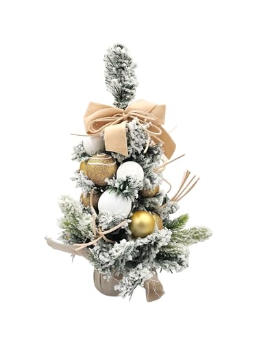 Árvore de Natal Decorada de 40cm Enfeite Decoração Dourada