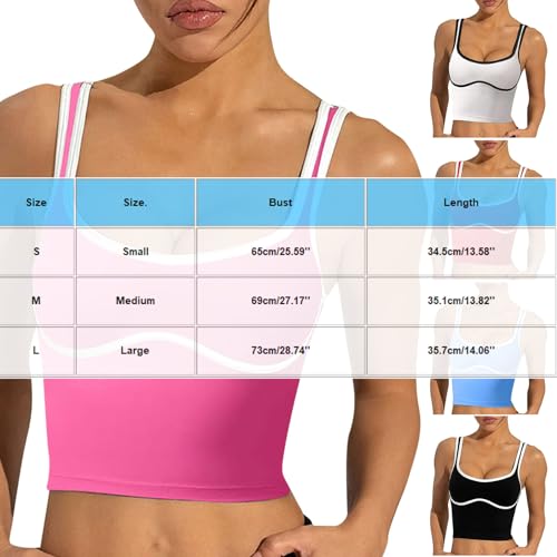 Womens Workout Tank Tops Square Neck Longline Sports Bras Support Spaghetti Strap Crop Yoga Top with Built in Bra2