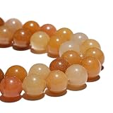 Premium Natural Yellow Jade Beads: Crafted from 100% genuine gemstone beads, these yellow jade beads feature a smooth, polished surface while maintaining own distinct texture. Durable and stylish, they are optimal for jewelry making Ideal Size & Quan...