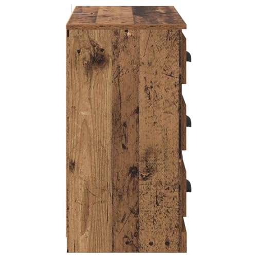 Aparador rústico de madera de 70 cm para pasillo y comedor 8