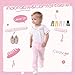 Dalukit Newborn Toddler Baby Girl Pants Leggings Ribbed Straight Flare Infant Girl Pants Leggings Bell Bottoms 5 Packs