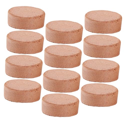 DIKACA 60 Piezas Bloque De Vivero Plantas Fibra De Coco En Pellets De Turba Bloque De Nutrientes Pellets De Coco Orgánico Tierra para Macetas En Suelo Nutritivo Cascara De Coco