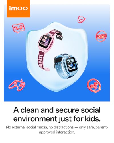 Image of imoo Z3 Kids Smartwatch, 4G Video /Voice Call & Real-time GPS Tracker, 1.5″ HD Screen IP68 20m Waterproof, 8GB Large Storage Parent Control and Safety Protection(Pink) (Pink)