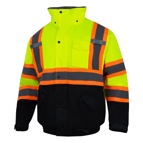 VENDACE High Visibility Reflective Safety Jackets for Men Sherpa