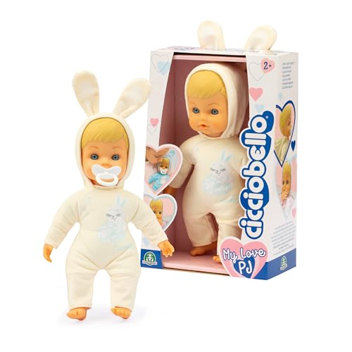 Cicciobello My Love, Bambola Con Pigiama Color Crema A Forma Di Coniglietto, Corpo Morbido da 24 cm, Giochi Bambini 2 anni, Accessori Inclusi, Giochi Preziosi
