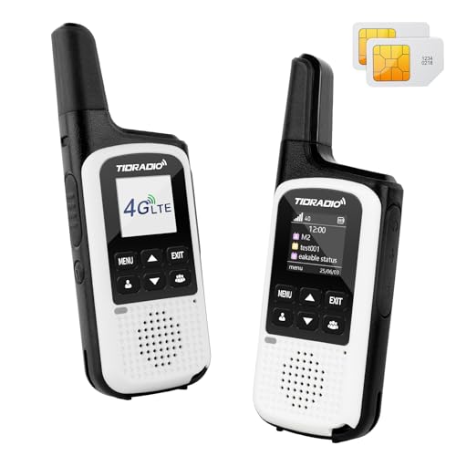 Image of TIDRADIO TD-M2 Global Rapid Unlimited Range Walkie Talkies, National 4G LTE Long Distance 2-Way PoC Radios with SIM Cards, APP Manage Groups, for Family, Logistics, Company, 2 Pack