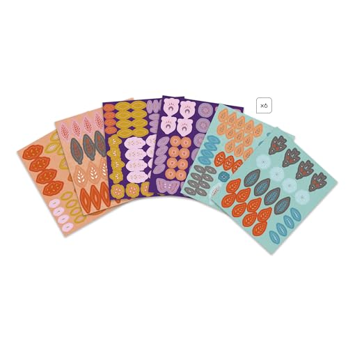 Janod - Die Werkstätten der Ruhe - 3 Mandalas Natur - Bilder zum Mandala-Komponieren - Kreativset für Kinder - Förderung der Feinmotorik und Konzentration – Ab 7 Jahren – J07755