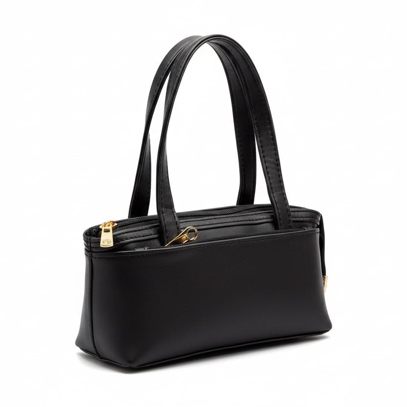 Attractive Women's Small Handbag, Brown Leather Shoulder Bag with Zipper Closure-image-30