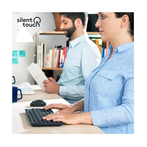 MK295 Kit Mouse e Tastiera Wireless, Layout ?Americano QWERTY, Grigio - Tastiera gaming - Immagine 1