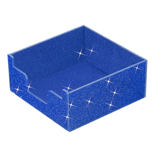 Distributeur bloc-notes bleu pailleté pour organiser vos mémos