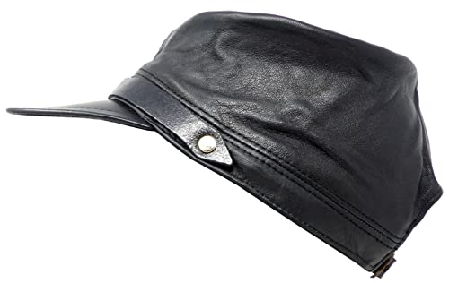 Evil Wear Leder-Mütze Herren Damen Leather-Cap alle Größen schwarz Cover