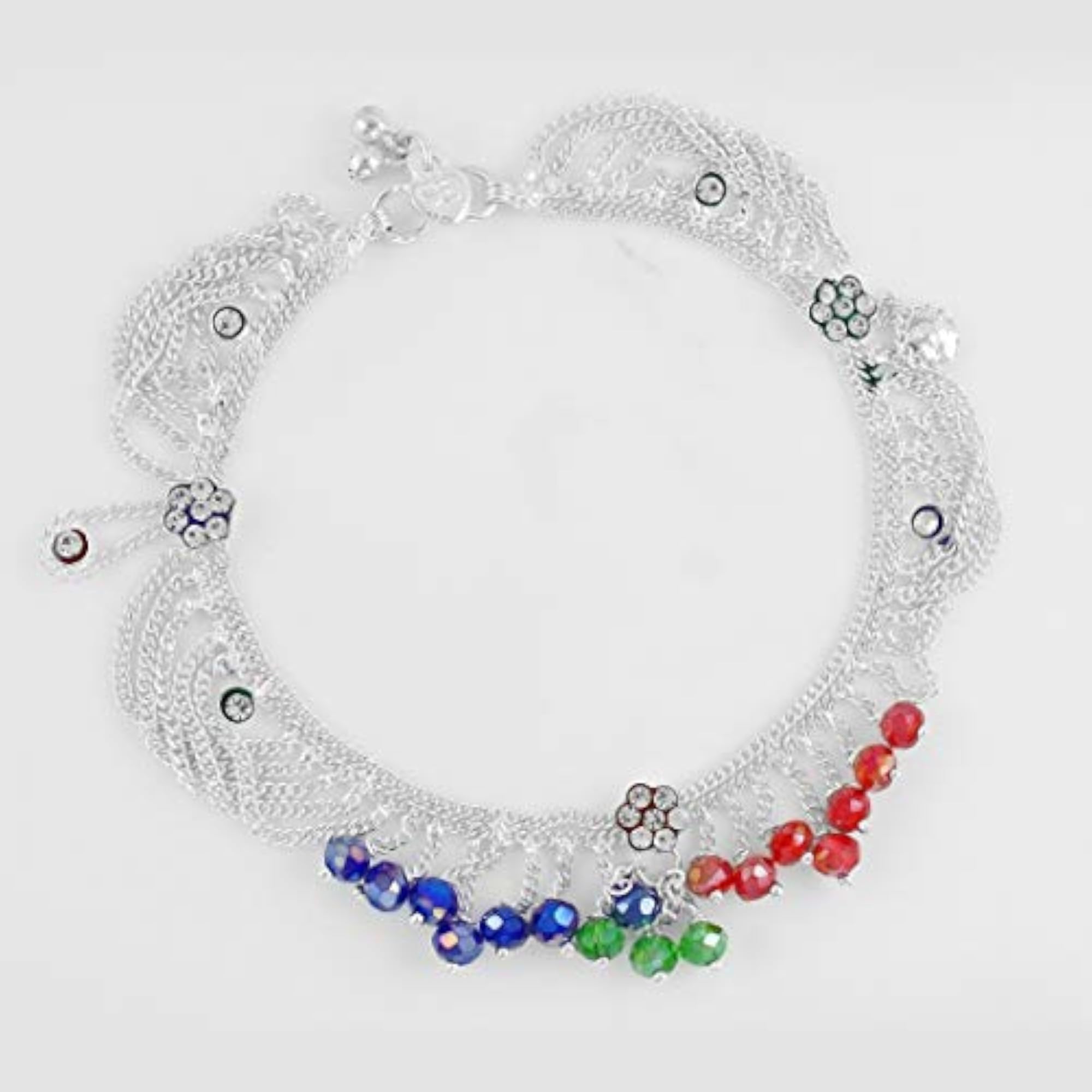 Women's Silver Plated Payal Anklet Jewellery, Elegant